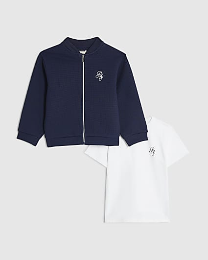 Mini Boys Navy Smart Bomber Jacket