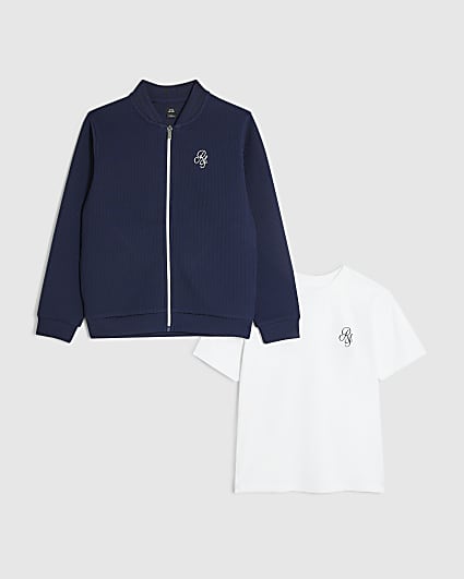Boys Navy Smart Bomber Jacket