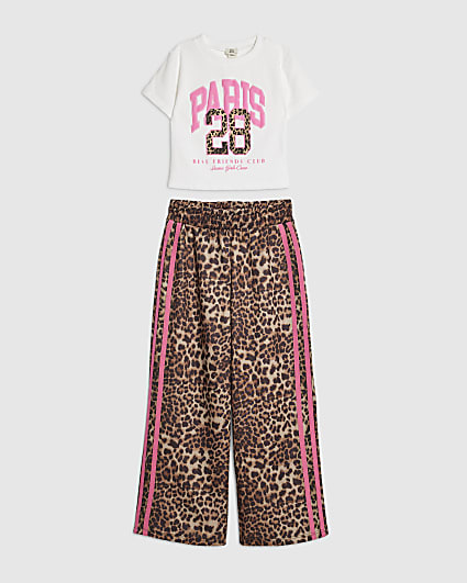 Girls White Paris 28 T-Shirt Set