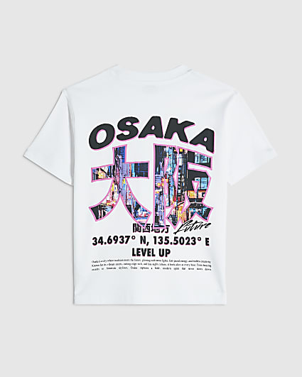 Boys White Osaka Japanese T-Shirt