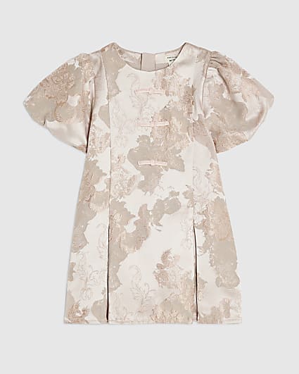 Mini Girls Pink Floral Drummer Dress