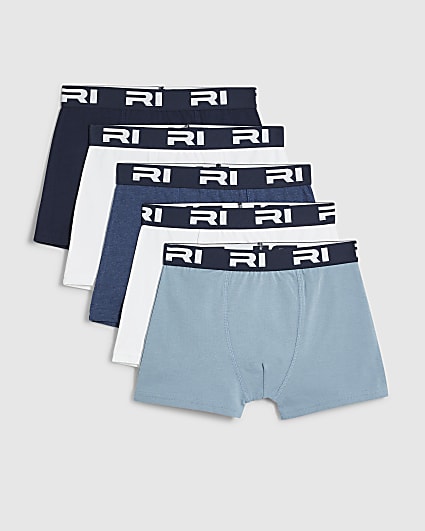 Boys Blue Pack Of 5 Boxers