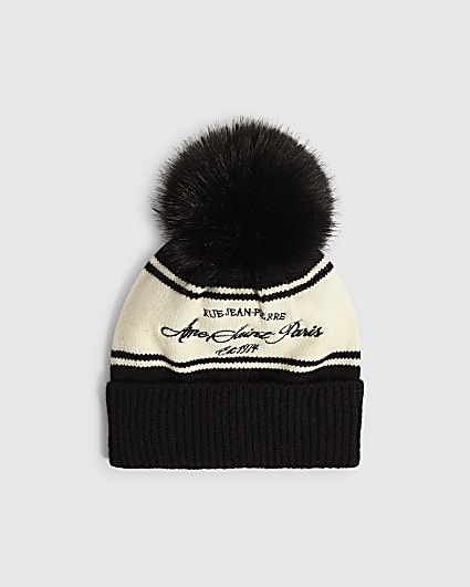 Boys Black Ame Saint Paris Beanie Hat