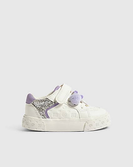 Mini Girls White Charm Trainers