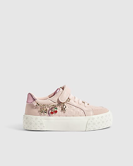 Girls Pink Charm Trainers
