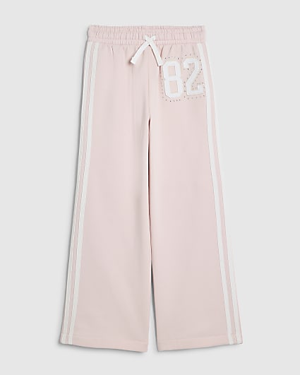 Girls Pink Side Stripe 02 Joggers
