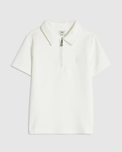 Boys White Polo Shirt