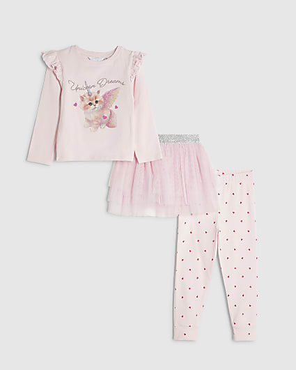 Mini Girls Pink Unicorn Dreams Pyjamas