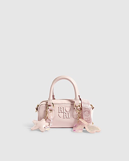 Girls Pink Multi Charm Crossbody Bag