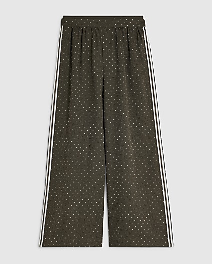 Girls Khaki Embellished Cargo Trousers