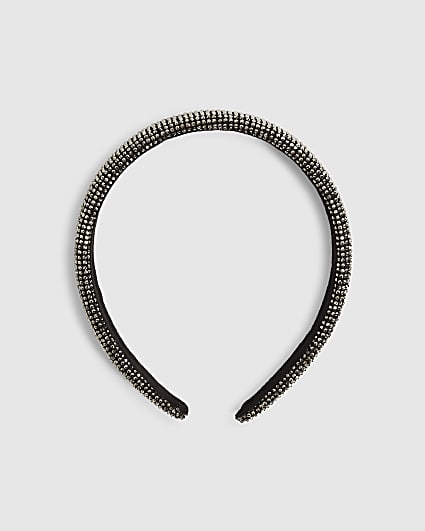 Girls Black Rhinestone Hairband