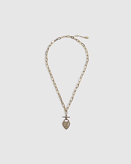 Girls Gold RI Padlock Necklace