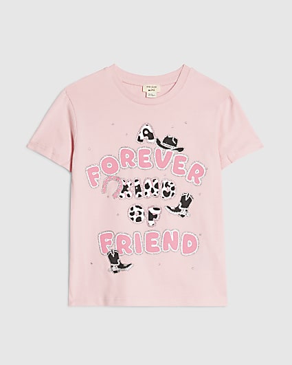 Mini Girls Pink Kind Of Friend T-Shirt