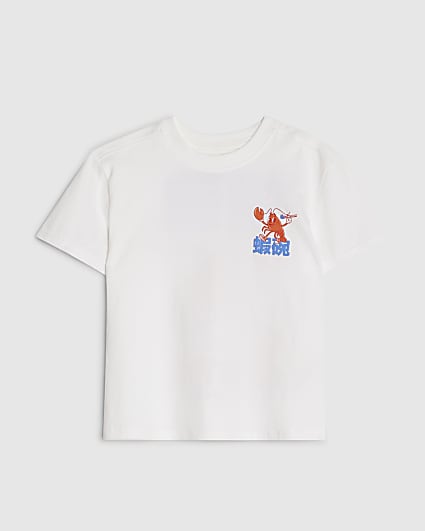 Mini Boys White Lobster T-Shirt