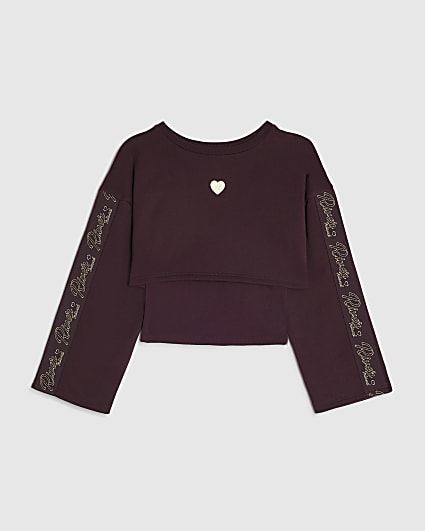 Girls Purple Double Layered RI Sweatshirt