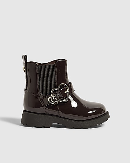 Mini Girls Brown Chelsea Boots