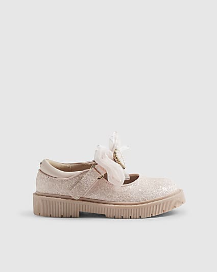 Mini Girls Pink Glitter Mary Jane Shoes
