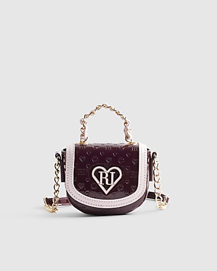 Girls Red Patent Mini Crossbody Bag