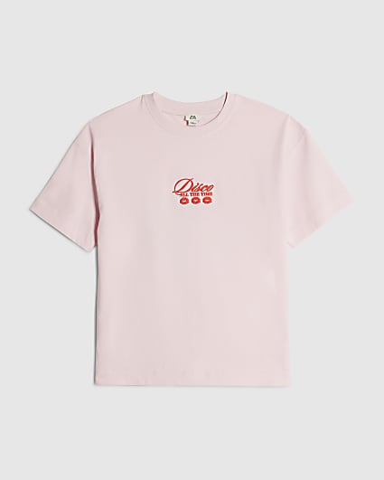 Girls Pink Disco All The Time T-Shirt
