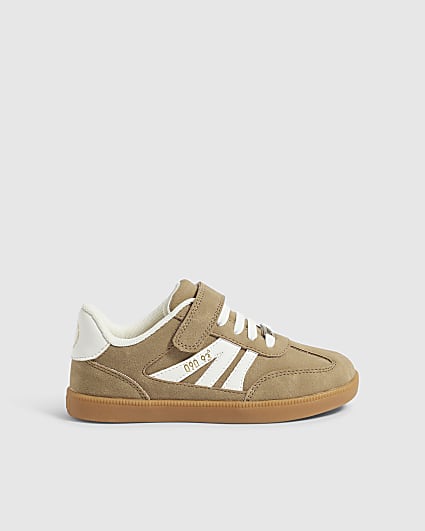 Beige Velcro Strapped Trainers