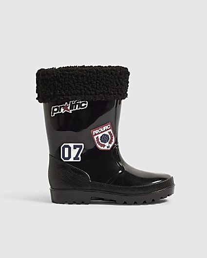 Boys Black RI Prolific Badge Wellies