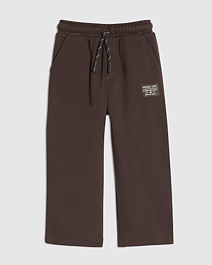 Mini Boys Brown Barrel Leg Joggers