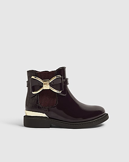 Mini Girls Burgundy Chelsea Boots