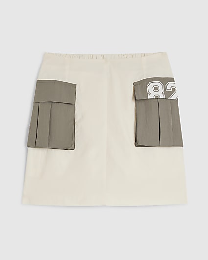 Girls Cream 82 Nylon Skirt