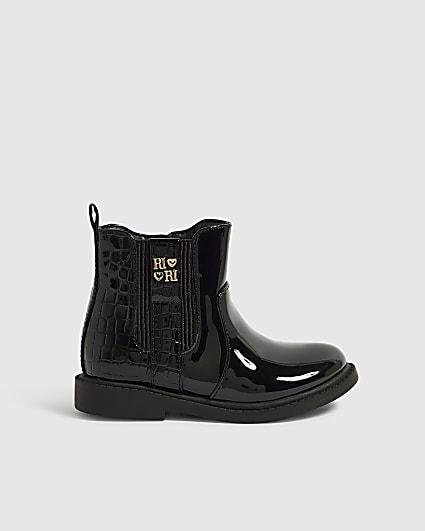 Mini Girls Black Chelsea Boots