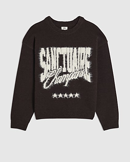 Boys Brown Fluffy Sanctuaire Jumper