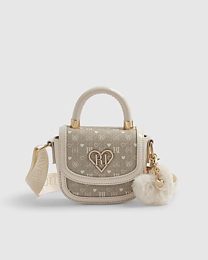 Cream Monogram Crossbody Bag