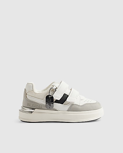 Mini Boys White Tag Detail Trainers