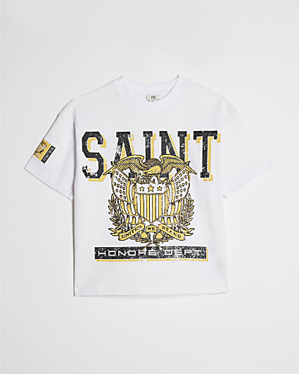 Boys White Club House Saint T-Shirt