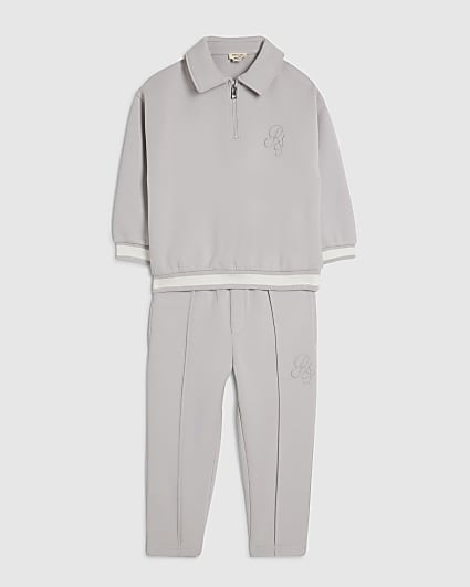 Mini Boys Grey Sweatshirt 2 Piece Set