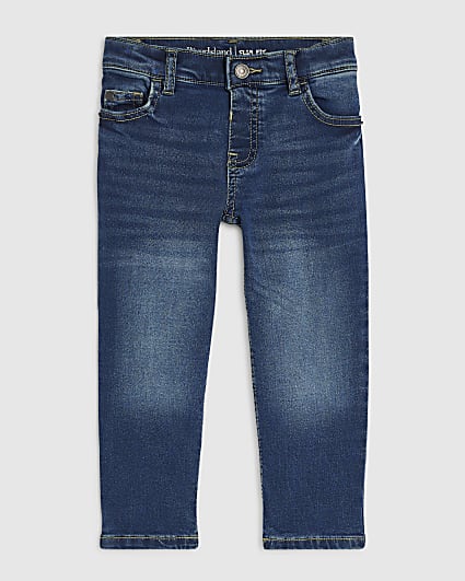 Mini Boys Blue Stretch Slim Jeans
