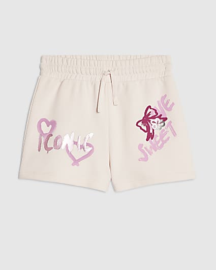Girls Pink Graffiti Icon Shorts
