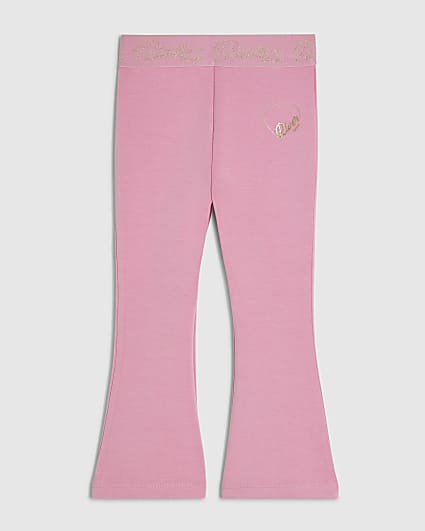 Mini Girls Pink Premium Flared Trousers