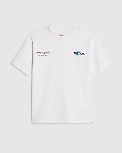Boys White Positano Lemon T-Shirt