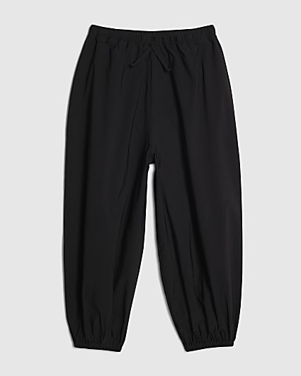 Girls Black Balloon Leg Trousers