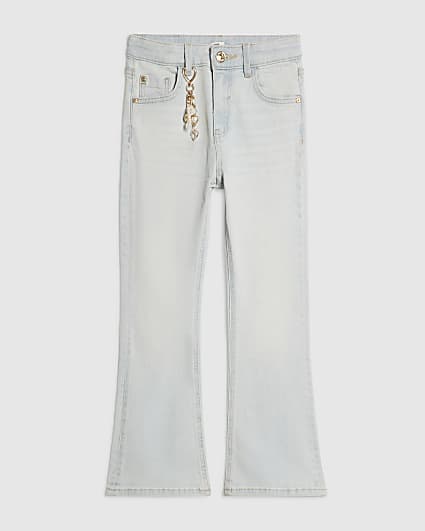 Girls Blue Light Wash Flare Jeans