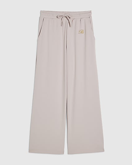 Girls Pink Soft Touch Wide Leg Trousers