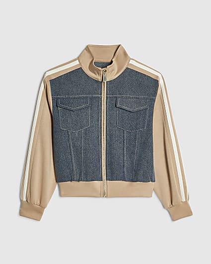 Girls Denim Hybrid Lightweight Jacket