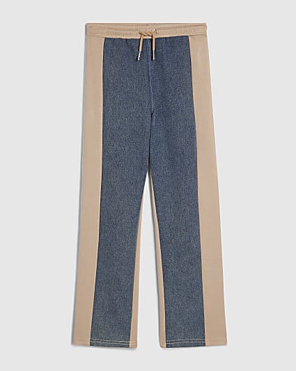 Girls Blue Hybrid Drawstring Straight Jeans