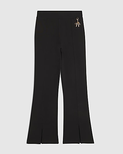 Girls Black Kickflare Leggings