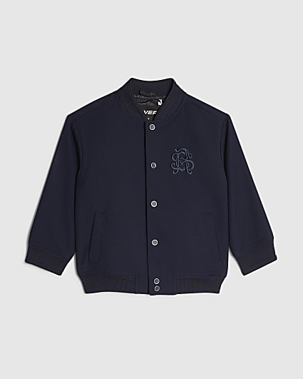 Mini Boys Navy Twill Bomber Jacket