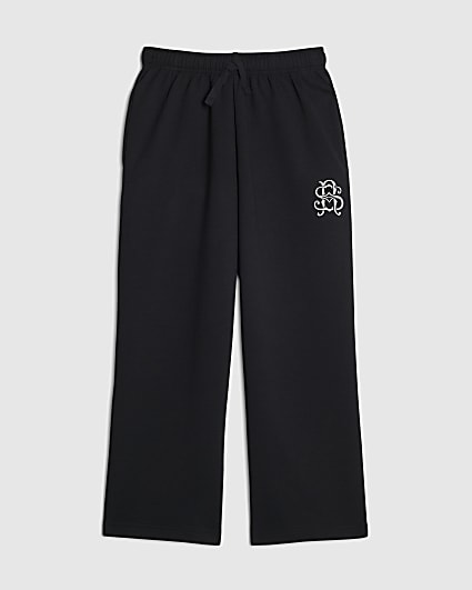Boys Black RI Wide Leg Joggers
