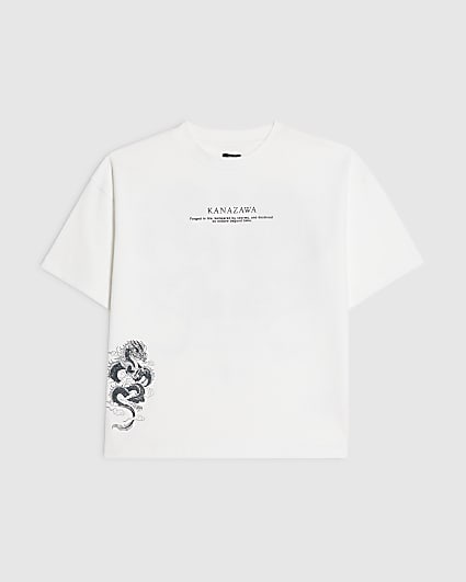 Boys White Kanazawa Dragon T-Shirt