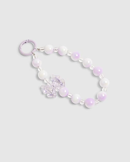 Girls Purple Bow Bag Charm