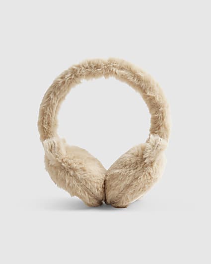 Girls Brown Teddy Bear Earmuffs