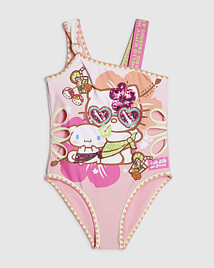 Girls Pink Hello Kitty & Friends Swimsuit